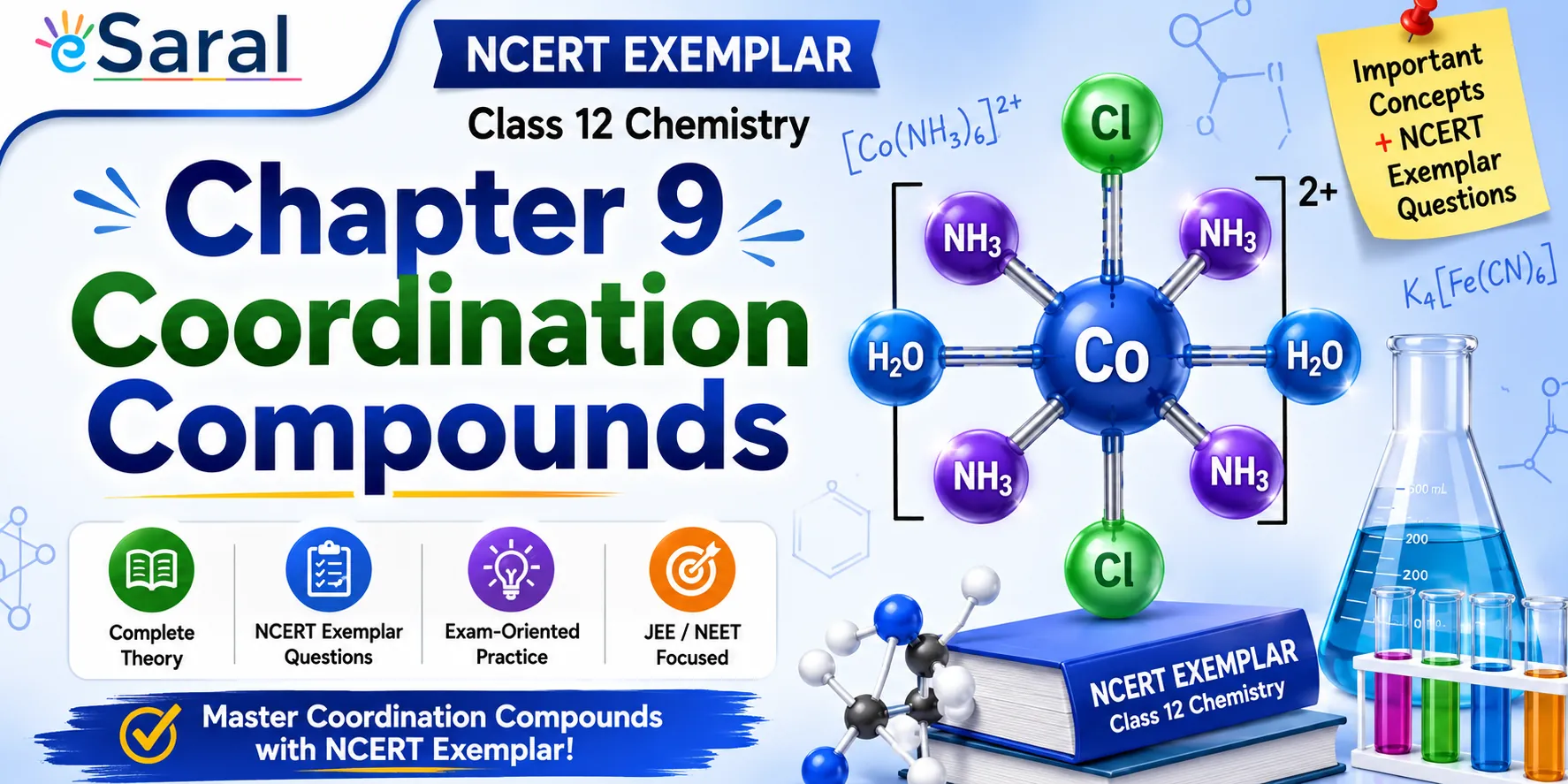 NCERT Exemplar Class 12 Chemistry Chapter 9 - Coordination Compounds - Free PDF Download